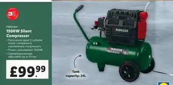 Lidl PARKSIDE 1500W Silent Compressor offer