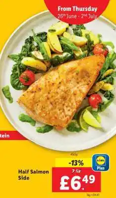 Lidl Half Salmon Side offer