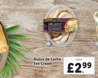 Lidl Dulce de Leche Ice Cream offer