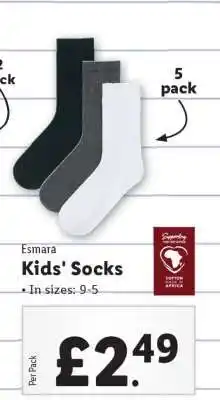 Lidl Esmara Kids' Socks offer