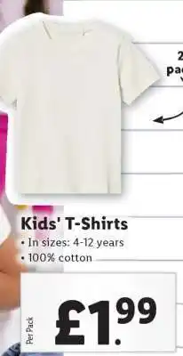 Lidl Kids' T-Shirts offer