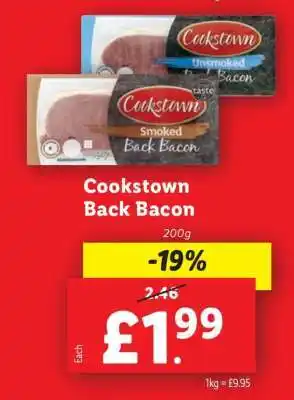 Lidl Cookstown Back Bacon offer
