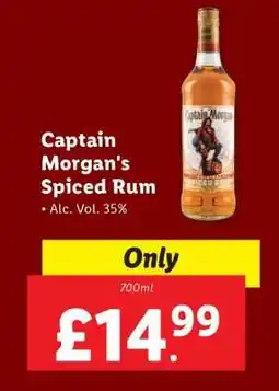 Lidl Captain Morgan's Spiced Rum offer