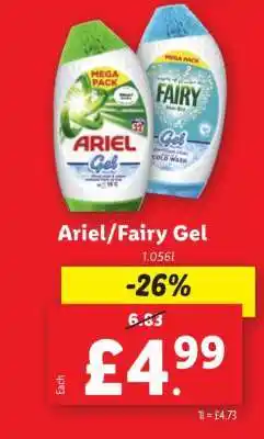 Lidl Ariel/Fairy Gel offer