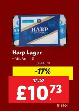 Lidl Harp Lager offer