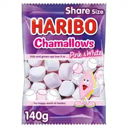 Tesco Haribo Marshmallows Chamallows Pink & White 140G offer