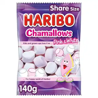 Tesco Haribo Marshmallows Chamallows Pink & White 140G offer