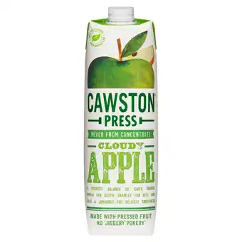Tesco Cawston Press Cloudy Apple Juice 1 Litre offer