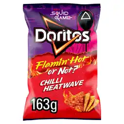 Tesco Doritos Flamin Hot & Chilli Heatwave Sharing Crisps 163g offer