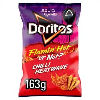 Tesco Doritos Flamin Hot & Chilli Heatwave Sharing Crisps 163g offer