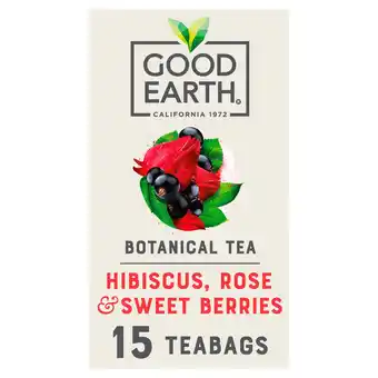Tesco Good Earth Botanical Tea Hibiscus, Rose & Sweet Berries 15 teabags offer