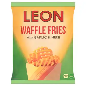 Asda Leon Waffle Fries with Garlic & Herb 550g offer