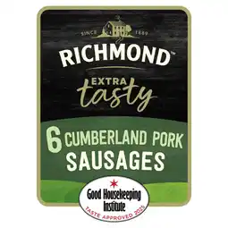 Asda Richmond Extra Tasty 6 Cumberland Pork Sausages 400g offer