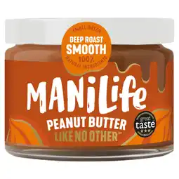 Asda ManiLife Deep Roast Smooth Peanut Butter 275g offer