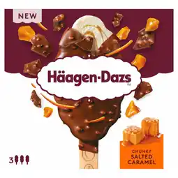 Asda Häagen-Dazs Chunky Salted Caramel Ice Cream Sticks 3x80ml offer