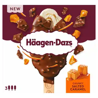Asda Häagen-Dazs Chunky Salted Caramel Ice Cream Sticks 3x80ml offer