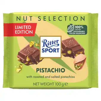 Asda Ritter Sport Nut Selection Limited Edition Pistachio 100g offer