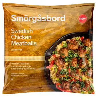 Asda Smorgasbord Swedish Chicken Meatballs 1kg offer