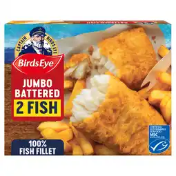 Asda Birds Eye 2 Battered Fish Jumbo Fillets 400g offer