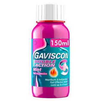 Asda Gaviscon Double Action Heartburn & Indigestion Liquid Mint Flavour 150ml offer