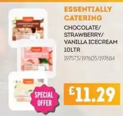 Bestway ESSENTIALLY CATERING Chocolate/ strawberry/ vanilla icecream offer