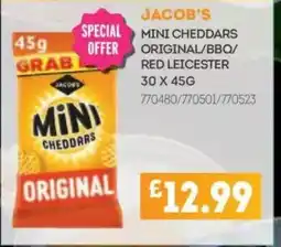 Bestway Jacob's mini cheddars original/bbq/ red leicester offer