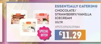 Bestway ESSENTIALLY CATERING Chocolate/ strawberry/vanilla icecream offer