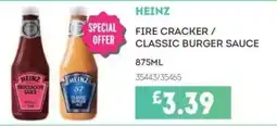 Bestway HEINZ Fire cracker / classic burger sauce offer