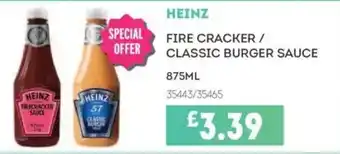 Bestway HEINZ Fire cracker / classic burger sauce offer