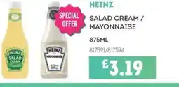 Bestway HEINZ Salad cream / mayonnaise offer