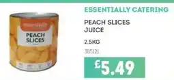 Bestway ESSENTIALLY CATERING Peach slices juice offer