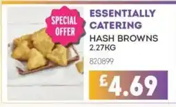 Bestway ESSENTIALLY CATERING Hash browns offer