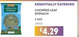 Bestway ESSENTIALLY CATERING Chopped leaf spinach offer