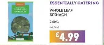 Bestway ESSENTIALLY CATERING Whole leaf spinach offer