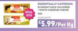 Bestway Essentially catering economy mild coloured /white cheddar cheese offer