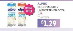 Bestway ALPRO Original uht / unsweetened soya offer