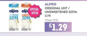 Bestway ALPRO Original uht / unsweetened soya offer