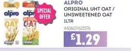 Bestway ALPRO Original uht oat/ unsweetened oat offer