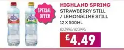 Bestway Highland spring strawberry still / lemon&lime still offer