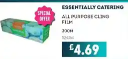 Bestway ESSENTIALLY CATERING All purpose cling film offer