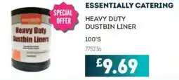 Bestway ESSENTIALLY CATERING Heavy duty dustbin liner offer