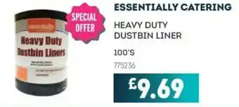 Bestway ESSENTIALLY CATERING Heavy duty dustbin liner offer