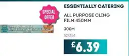 Bestway ESSENTIALLY CATERING All purpose cling film 450mm offer