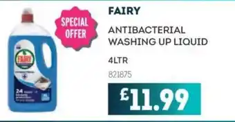 Bestway FAIRY Antibacterial washing up liquid offer