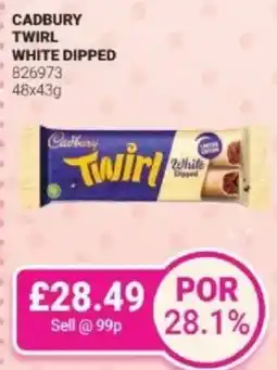 Bestway CADBURY Twirl white dipped offer