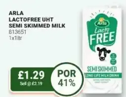 Bestway ARLA Lactofree uht semi skimmed milk offer