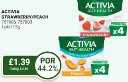Bestway Activia strawberry/peach offer