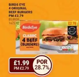 Bestway BIRDS EYE 4 original beef burgers offer
