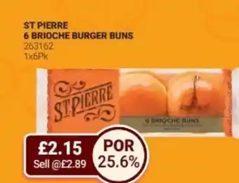 Bestway ST PIERRE 6 brioche burger buns offer