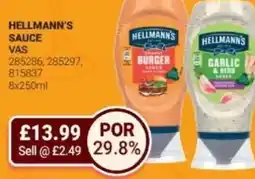 Bestway HELLMANN'S Sauce vas offer
